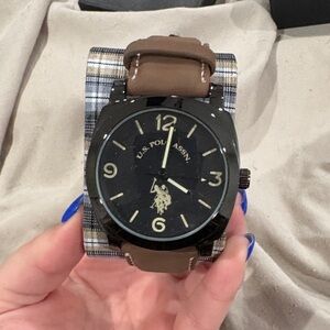 U.S. Polo Assn. Black and Tan Watch